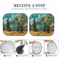 thumbnail image 6 of Salouo Impressionist Village Sky Pattern Car Windshield Sun Shade Foldable | Front Windshield Shade for Sun, Heat and UV Rays | Interior Sun Protection-Large, 6 of 6