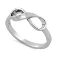 thumbnail image 1 of 925 Sterling Silver Oxidized Platinum Plated Infinity Ribbon Women Ring, 1 of 2