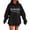 Black, variant on Yes I'm Cold Print Hoodies for Women Long Sleeve Sweatshirt Fall Casual Pullover Top