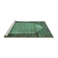 thumbnail image 2 of Ahgly Company Machine Washable Indoor Rectangle Persian Turquoise Blue Traditional Area Rugs, 2' x 5', 2 of 4