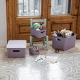 thumbnail image 3 of Superio 22L Large Lilac Ribbed Storage Bin with Lid, Plastic Storage Bin, 3 of 7
