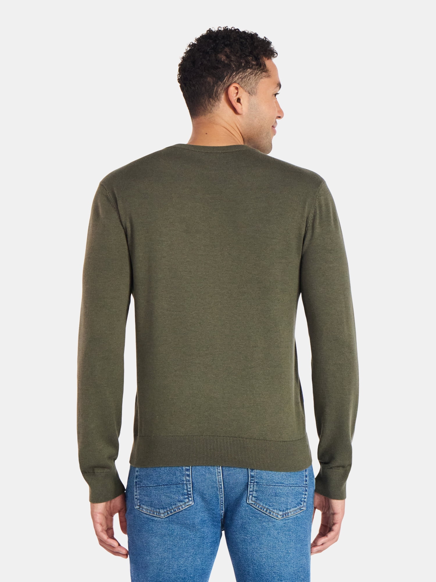George Men's & Big Men's Relaxed Fit Lightweight Crewneck Sweater, Sizes XS-3XL
