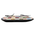thumbnail image 3 of Retro Chair Seating Cushion Set of 2, Big Patchwork of Different Patterns Traditional Classical Old Fashioned, Seat Pads for Office with Anti-slip Backing, 16"x16", Multicolor, by Ambesonne, 3 of 7