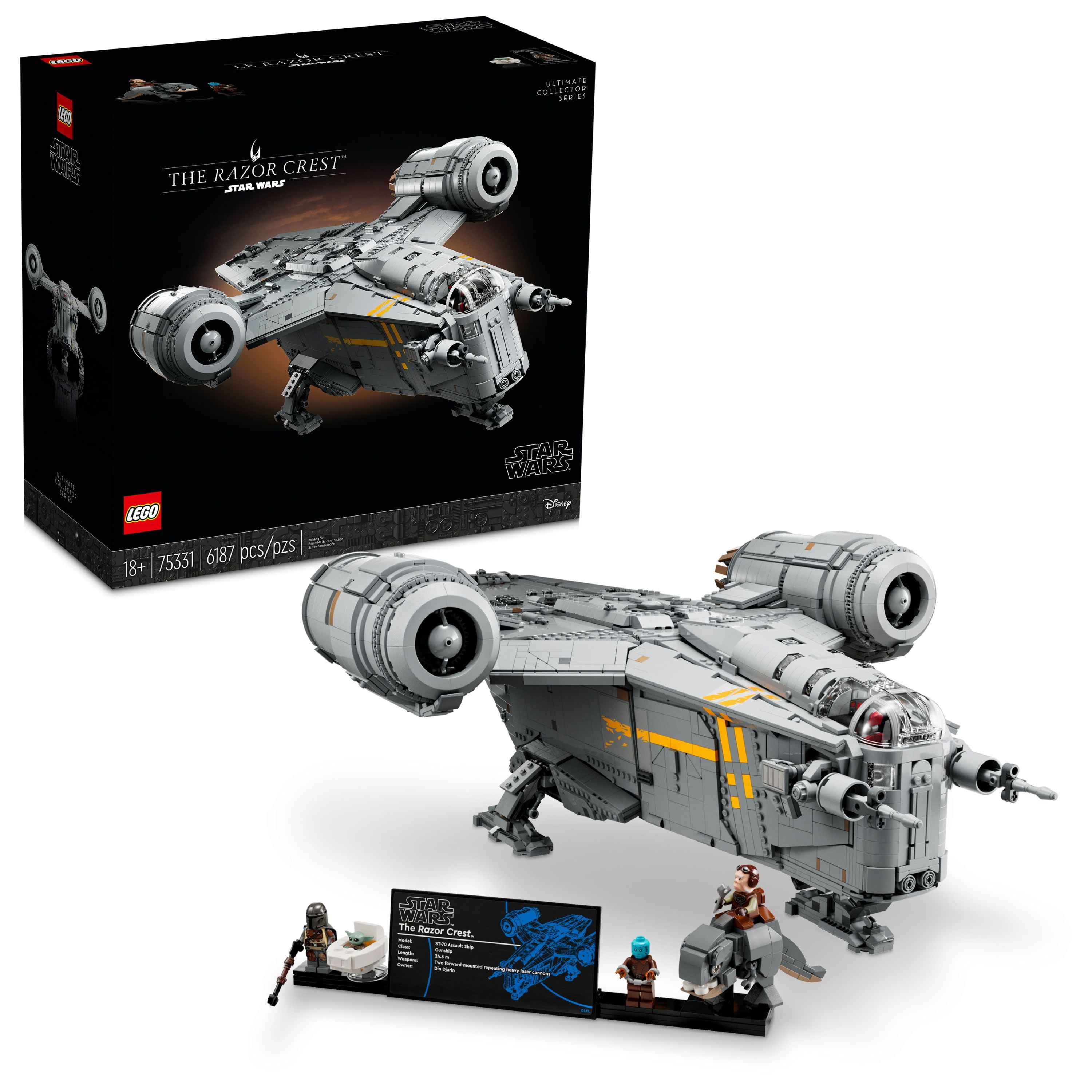 LEGO Star The Razor Crest 75331 UCS Set, Ultimate Collectors Series Starship Kit for Adults, Large Iconic The Mandalorian Memorabilia Collectable - Walmart.com