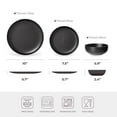 thumbnail image 3 of WEGFTDUOP 12-Piece Stoneware Dinnerware Set - Microwave & Dishwasher Safe Plates and Bowls for 4, Scratch Resistant Ceramic Dinner Plates Set with Matte Glaze, 3 of 8