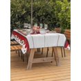 thumbnail image 2 of Outdoor Tablecloth with Umbrella Hole and Zipper, Red Valentine's Day Rectangle Table Cloth 60x84 Inch Waterproof Tablecloth, Love Heart Roses Gnomes Vintage Floral Picnic Table Cover for Patio, 2 of 7