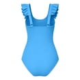 thumbnail image 5 of 7-16Y Girls High Waisted Bikini Sets Sport Two Piece Swimsuit Solid Color Ribbed Bathing Suit with Pockets, 5 of 5