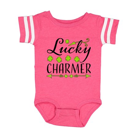

Inktastic Lucky Charmer- St. Patrick s Day four leaf clovers Gift Baby Boy or Baby Girl Bodysuit