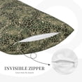 thumbnail image 3 of Lsque Green Snake Skin Pattern Pillow Case – Soft & Cozy Throw Pillow Cover, Hypoallergenic Cushion Case for Sleeping Women with Envelope Closure-14"x20", 3 of 6