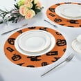 thumbnail image 6 of GZHJMY Halloween Ghost Round Placemats Set of 4, Non-Slip Table Mats Washable Heat Resistant Place Mats for Kitchen Dining Table Home Decor,15.4 Inch, 6 of 7