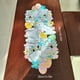 thumbnail image 2 of Camino de mesa de conejo de Pascua con huevos y flores bordados | Mantel decorativo de poliéster blanco de 218 cm para cenas y fiestas navideñas, 2 of 5