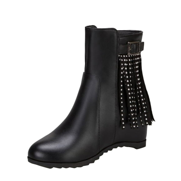 B91xZ Winter Boots for Women Classic Ultra Mini Platform Fashion Boot,Black 8