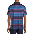 thumbnail image 3 of Ben Hogan Men's and Big Men's Digital Ombred Stripe Golf Polo Shirt, Sizes up to 5XL, 3 of 5