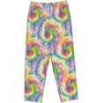 thumbnail image 7 of PISONIC Tie Dye Swirl Printed Women's Pajama Pants, Comfy Pajama Bottoms With Pockets&Drawstring, 7 of 7