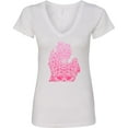 thumbnail image 3 of Inktastic Michigan Silhouette Mandala Women's V-Neck T-Shirt, 3 of 5