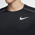 thumbnail image 3 of Men's Nike Dri Fit Miler Long Sleeve Running Top Black/Reflective Silver, 3 of 6