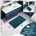 thumbnail image 2 of Alfombra de baño Yimobra, grande, antideslizante, lavable, 90 x 60 cm, diseño de pavo real, 2 of 7