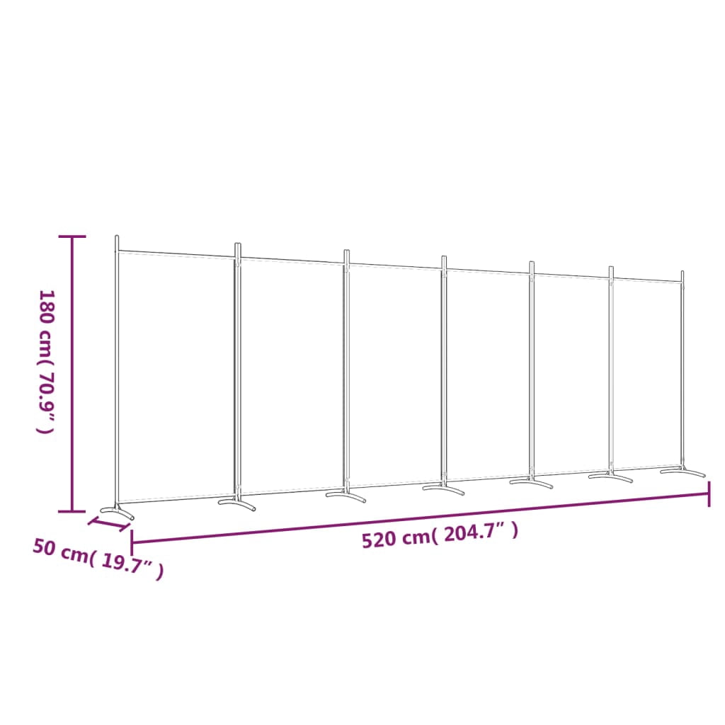 vidaXL 2-Panel Room Divider Brown 68.9"x70.9" Fabric