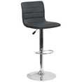thumbnail image 2 of Pemberly Row 25" to 33" Striped Bar Stool in Gray with Chrome Base, 2 of 6