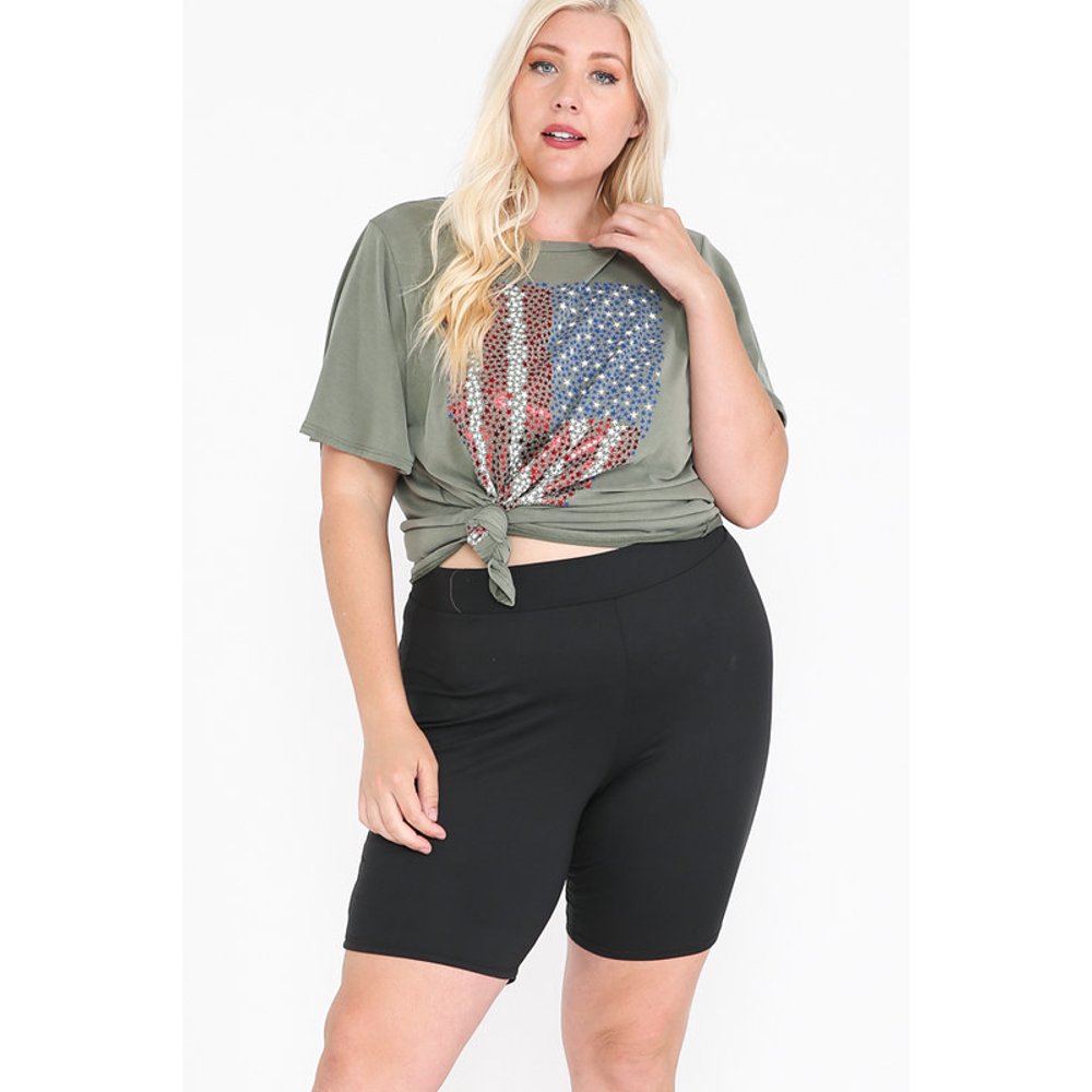 neon plus size biker shorts