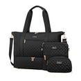 thumbnail image 1 of Set de 3 bolsas de fin de semana LOVEVOOK para mujer, acolchadas, color negro, 1 of 8