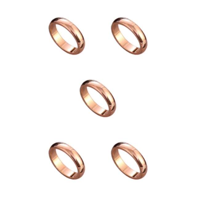 Qarigey Banquete de boda Anillo de banquete Parejas Aleación Anillos de estilo moderno Diseño simple Decoración de la mano Joyería Rosa Type2 NO2