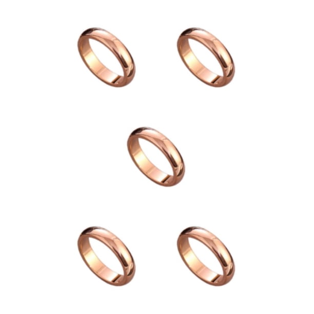 Qarigey Banquete de boda Anillo de banquete Parejas Aleación Anillos de estilo moderno Diseño simple Decoración de la mano Joyería Rosa Type2 NO2