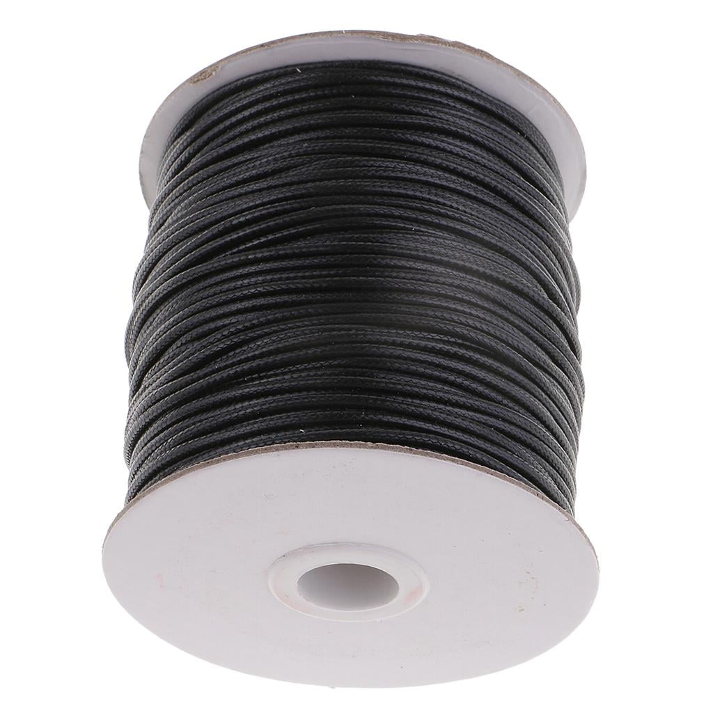 S SERENABLE 2pcs 2mm Waxed Cotton Cord Beading String DIY Jewelry Making Macrame Supplies