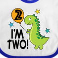 thumbnail image 4 of Inktastic 2nd Birthday Dinosaur 2 Year Old Boy Boys or Girls Baby Bib, 4 of 4