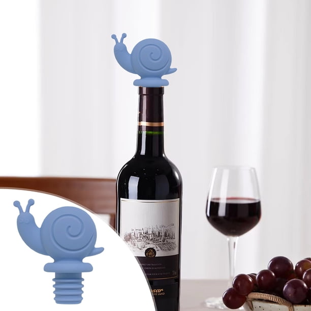 Abrelatas Caracol pequeño Tapón para botella de vino Tapones Reutilizables A prueba de fugas Lindo tapón decorativo para botella Tapón para vino tinto