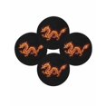 thumbnail image 7 of 15 Inch Round Placemats Set of 4, Dragon Flames Non Slip Heat Insulation PP Table Mats, Orange Dragons Abstract Modern Art Washable Place Mats for Kitchen Dining Party Table Decor, 7 of 7