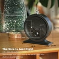 thumbnail image 5 of AYRELY® 4-inch Battery Operated Alarm Clock Silent Analog Desk Clocks with Light Vintage Metal Table Clock for Living Room Shelf Bedside Home Decor(Black-Roman), 5 of 5