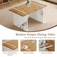 thumbnail image 5 of Dining Room Table Set for 6 Counter Height with White Chairs 7 Piece Modern Rectangular Wood for Farmhouse Kitchen, 5 of 9