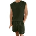thumbnail image 2 of Mens Sets 2 Piece Outfits Shirt Fashion Summer Tracksuits Casual Set Sleeveless Tank and Shorts Set for Men, 2 of 6