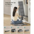 thumbnail image 5 of SONGMICS 43 Inches Folding Storage Ottoman Bench, Storage Chest, Foot Rest Stool, Light Gray, 5 of 5