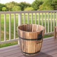thumbnail image 5 of ERTZAE Wooden Barrel Planters,Carbonized Solid Wood Garden Pot,Outdoor Bonsai Floor Planter,Rustic Indoor/Outdoor Decor Pot,Multi-Use Succulent Herb Vegetable Planter,Fade-Resistant Flower Container, 5 of 9