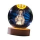 thumbnail image 4 of Luz de noche transparente de la bola con base de madera artesanía novedosa adorno de adornos de vidrio luz de pelota para la sala de estudio regalo de Mujer, 4 of 8