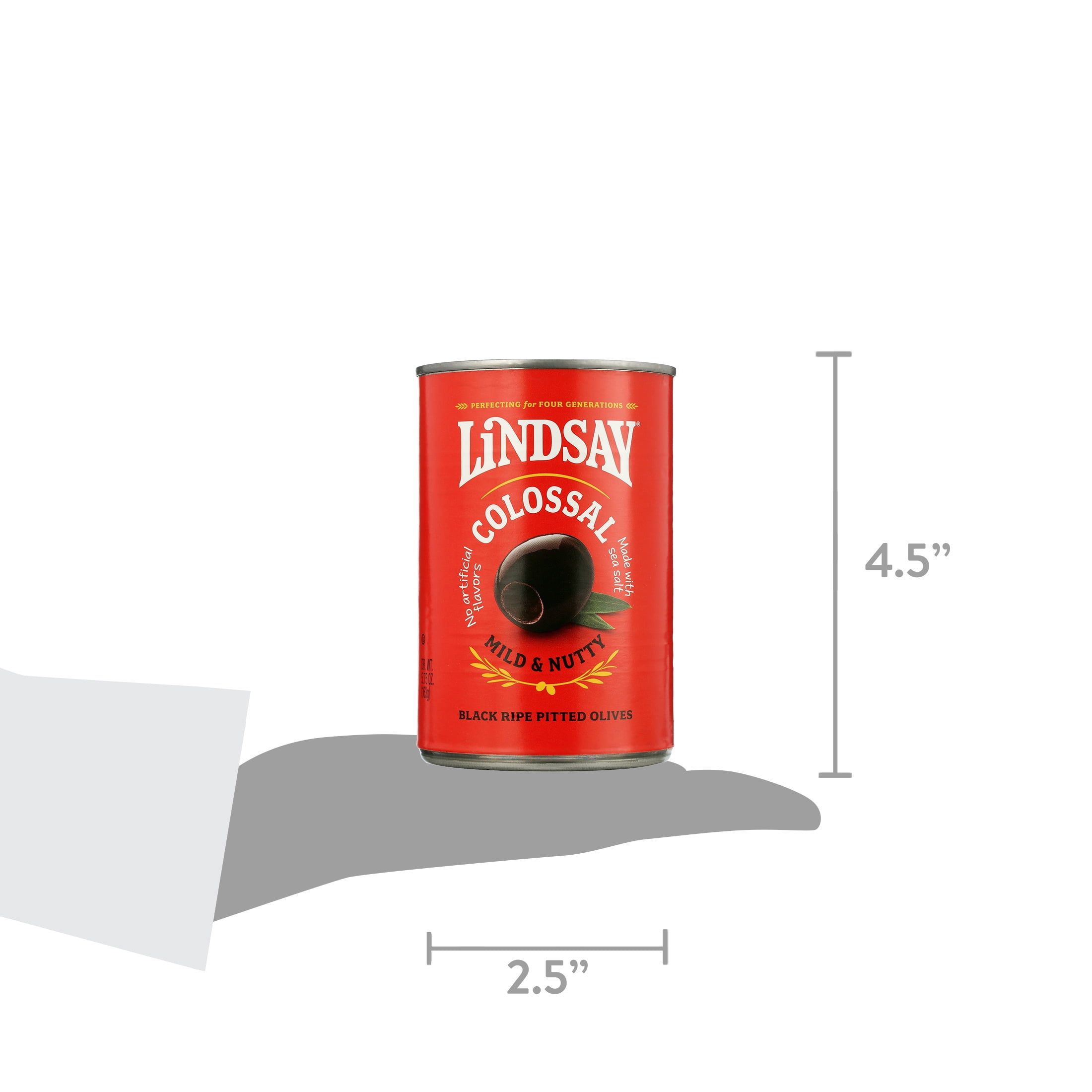 (4 pack) Lindsay Colossal Pitted Black Ripe Olives 5.75 oz