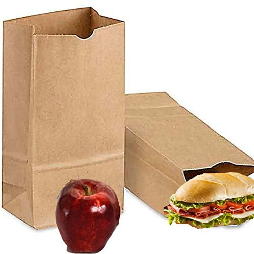 brown paper lunch bags 500 count Recyclable Kraft Paper lunch Sack Small Lunch Bags Brown 2 lb brown paper bags 2 pound brown lunch bags brown pharmacy paper bags bulk small