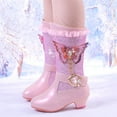 thumbnail image 6 of Ccpelsie Girl's Knee High Boots Side Zipper Boots Riding Boots Heels Shoes(Pink,12.5), 6 of 9