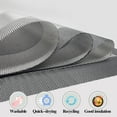 thumbnail image 4 of Howarmer Silver Black Rectangle Placemats for Dining Table, Washable Woven Vinyl Placemat Non-Slip Heat Resistant Kitchen PVC Table Mats Easy to Clean ( 4pcs Placemats, Silver Black ), 4 of 6