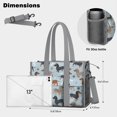 thumbnail image 5 of Teacher Tote Bag,Cute Dachshund and Dog Footprint Teacher Utility Tote Bag,Large Work Tote Bags for Women with Multiple Pockets,Top Zipper Closure,13.8x10.6x6.7 Inch, 5 of 5