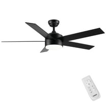 DUOSONG 52 Inch Indoor 5 Plywood Black Ceiling Fan With Light Matte Black Plywood Electrical Appliances Fans