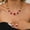 MS170, variant on AEXTO Floral Statement Necklace & Matching Earrings with Rhinestone Accents, Elegant Accessories for Women, Perfect for Weddings, Parties & Special Occasions Jewelry Sets for Women