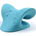thumbnail image 1 of Cómodo estirador de cuello para aliviar el dolor de cuello, relajante de cuello y hombros, dispositivo de tracción cervical para aliviar el dolor y relajar los músculos (azul), 1 of 5