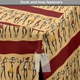 thumbnail image 4 of African Dog Crate Cover, Native Indigenous People Different Poses Culture Borders, Easy to Use Pet Kennel Cover for Medium Large Dogs, 35" x 23" x 27", Ruby Peach Black, by Ambesonne, 4 of 6