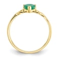 thumbnail image 2 of Bague Pierre de Naissance Émeraude en Or Jaune 10k Pierre Précieuse de Mai, 2 of 10
