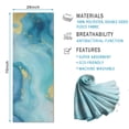 thumbnail image 2 of Blue and Gold Marble Wavy Veins Pattern Hot Yoga Mat Towel Non Slip for Hot Yoga - Quick-Drying Yoga Mat Cover with 4 Corner Pockets with Travel Bag - Hot Yoga Towel Non Slip 74"x26", 2 of 6