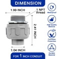 thumbnail image 2 of Conector de conductos eléctricos Yariwiz de PVC de 1 pulgada (30 unidades), 2 of 8