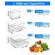 thumbnail image 3 of Organizador de nevera KUMD, paquete de 10 unidades con tapas, PET transparente sin BPA, 3 of 9